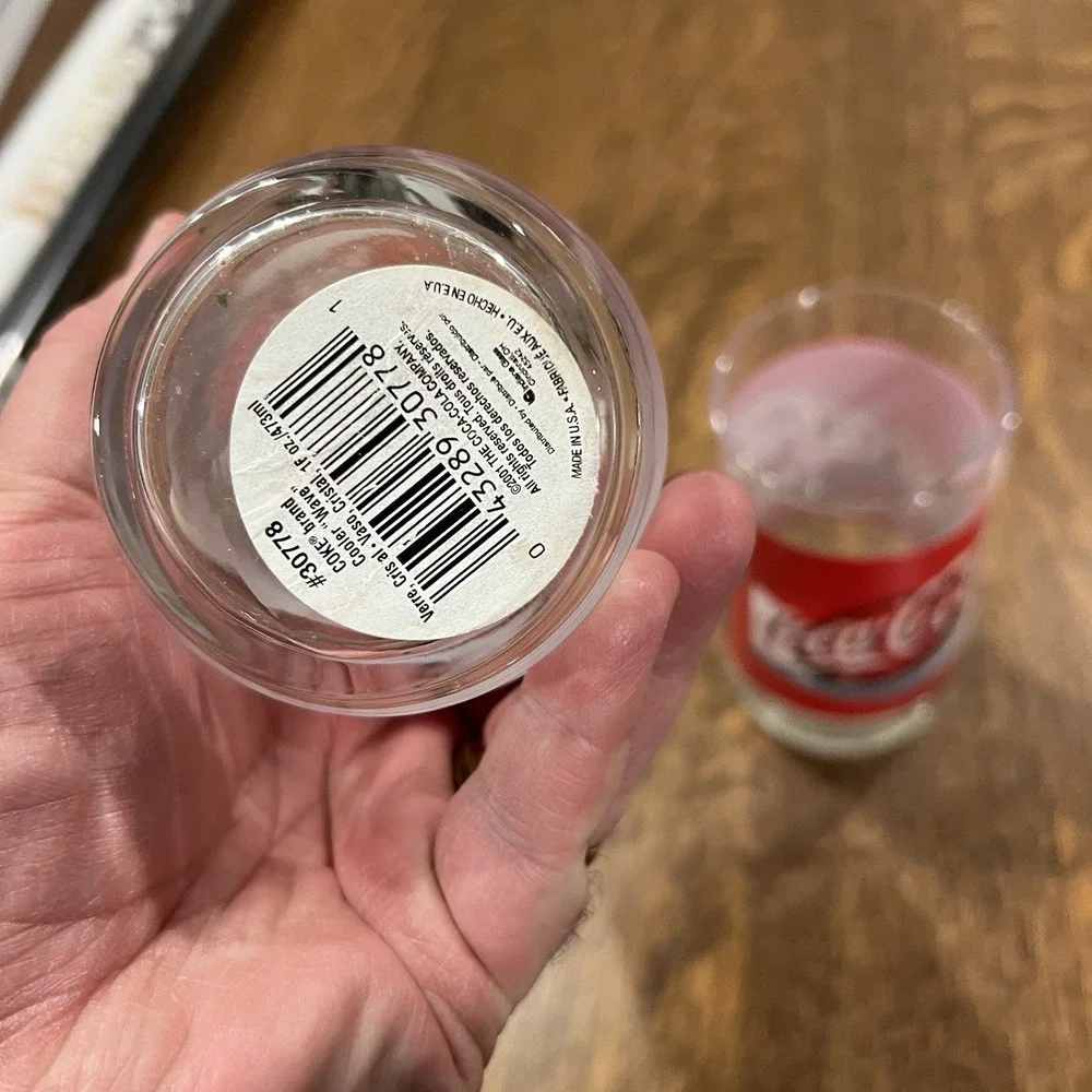 SET OF 2 CLASSIC COCA COLA TUMBLERS 5.75 INCHES HOLDS‎ 16 OZS